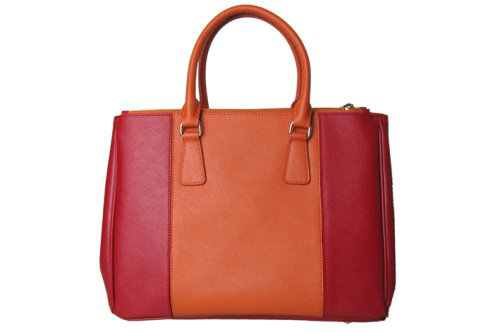 online 2014 Prada saffiano calfskin tote bag BN1786 red&orange